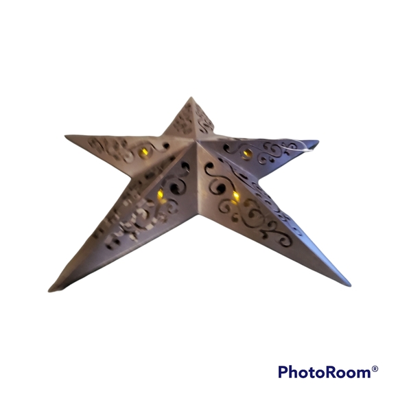 Decor Primitive Farmhouse Star Battery Operated Hanging Sign New Without tag - Picture 3 of 9